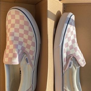 Pink vans checkers